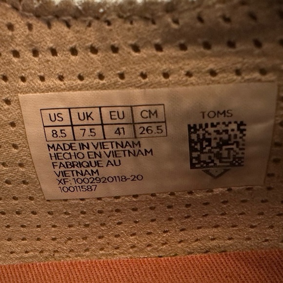 Toms Preston Toffee Coated Line brown rounded toe Shoe Size Men 8.5 SKU10011587 - Picture 10 of 10